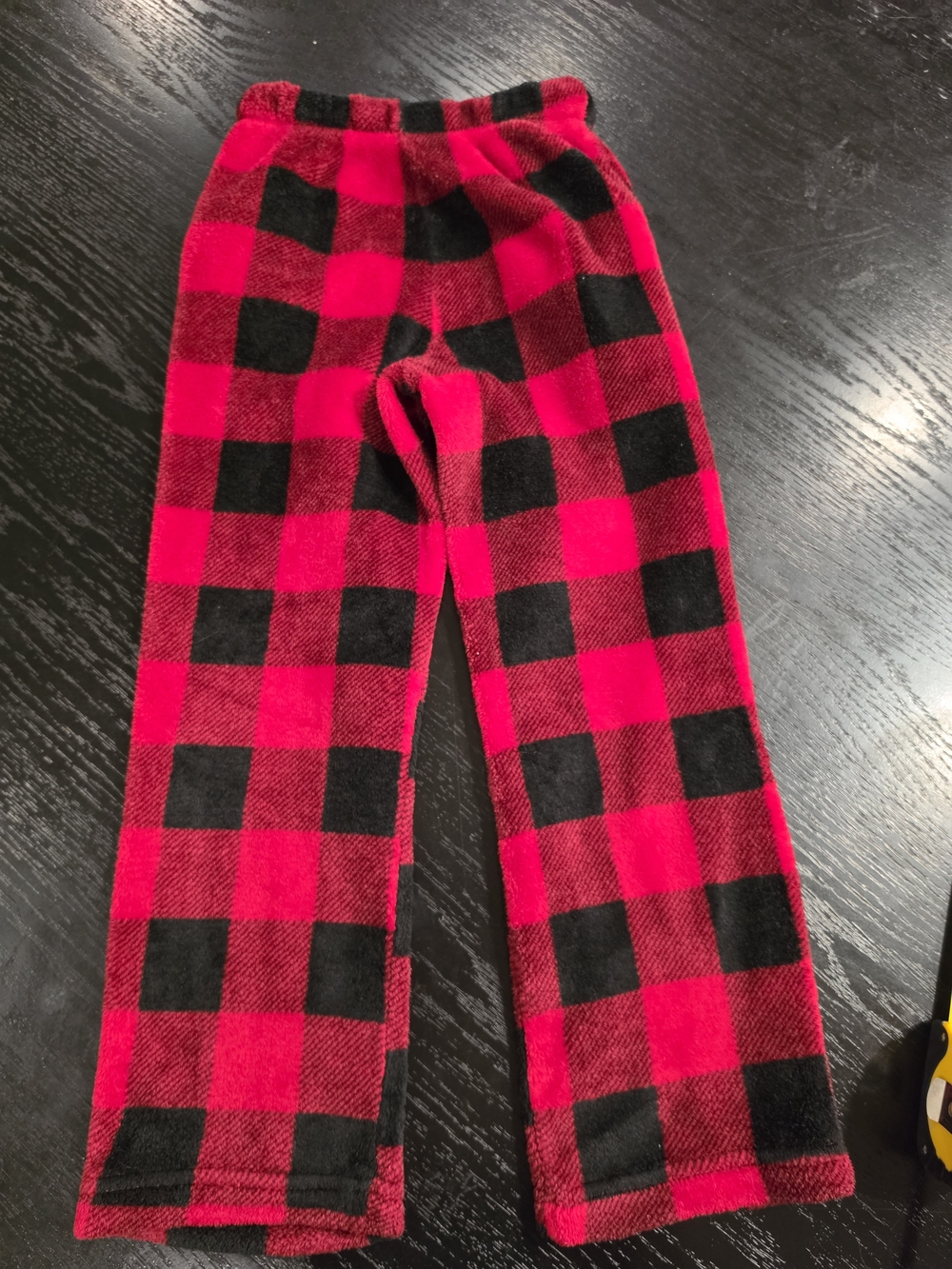 wonder nation Red and Black Buffalo Plaid Fleece Pajama Bottoms
